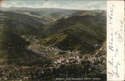 Birdseye View Deadwood, SD Postcard Postcard Postcard