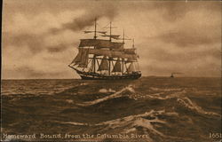 Homeward Bound, from the Columbia River 1651 Sailboats Postcard Postcard Postcard