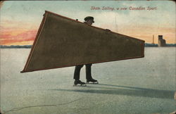 Skate Sailing, A New Canadian Sport Canada Misc. Canada Postcard Postcard Postcard