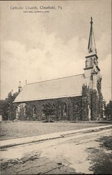 Catholic Church Clearfield, PA Postcard Postcard Postcard