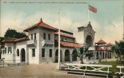 New Bath House, Showing and Facing Ocean Santa Barbara, CA Postcard Postcard Postcard