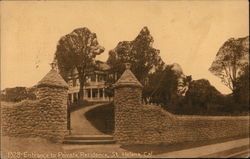 Entrance to Private Residence Saint Helena, CA Postcard Postcard Postcard