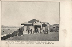 Land's End, Overlooking the Golden Gate, showing Lighthouse and US Cruiser California Land's End, Overlooking the Golden Gate, showing Lighthouse and US Cruiser California