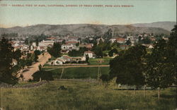General View, Looking up Third Street from Alta Heights Napa, CA Postcard Postcard Postcard