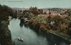 Fishing on Soquel Creek Postcard