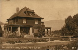 Residence Scene Santa Paula, CA Postcard Postcard Postcard