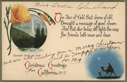 Christmas Greetings from California Yosemite, CA Yosemite National Park Postcard Postcard Postcard