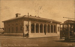 Post Office Santa Cruz, CA Postcard Postcard Postcard