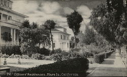 Officers' Residences Mare Island, CA Postcard Postcard Postcard