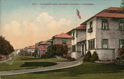 Fraternity Row, Stanford University Postcard