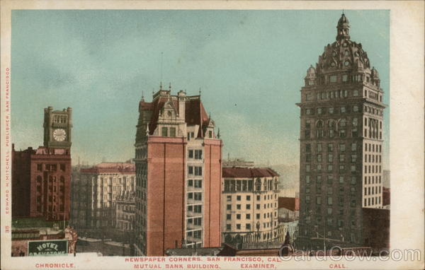 Mutual Bank Building, Newspaper Corners San Francisco California