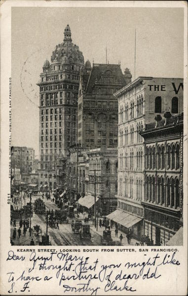 Kearny Street, Looking South from Sutter San Francisco California