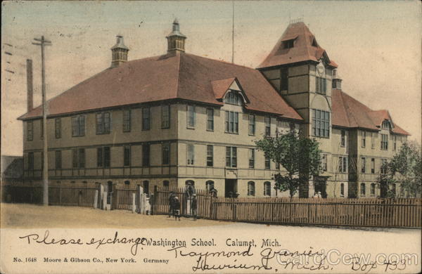 Washington School Calumet Michigan