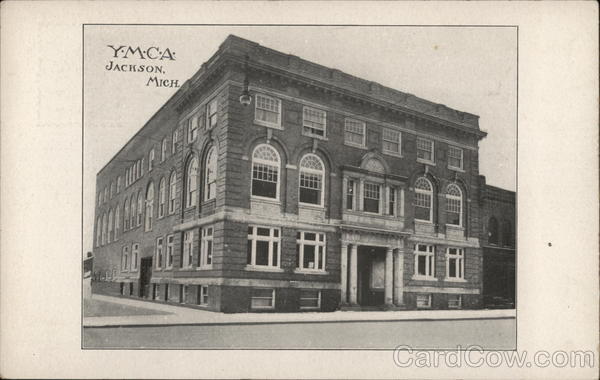 YMCA Building Jackson, MI Postcard