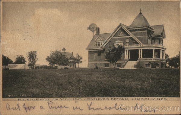 Residence of William Jennings Bryan, Lincoln, Neb. Nebraska
