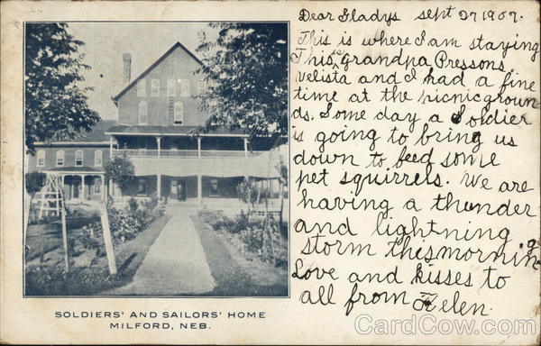 Soldiers' and Sailors' Home Milford Nebraska