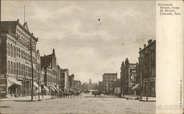 Eleventh Street from M Street Lincoln Nebraska