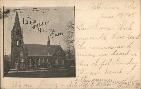Lehigh University Memorial Chapel Bethlehem Pennsylvania