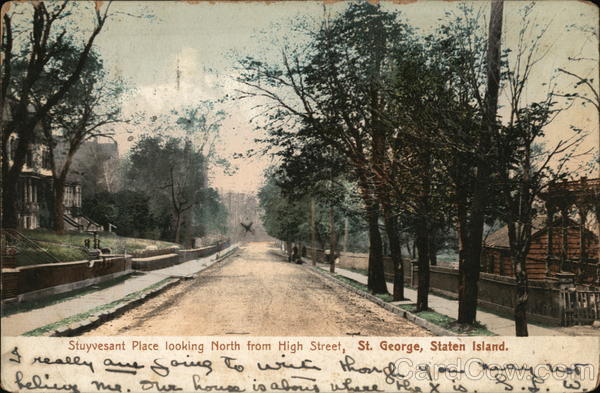 Stuyvesant Place Looking North From High Street, St. George Staten Island New York