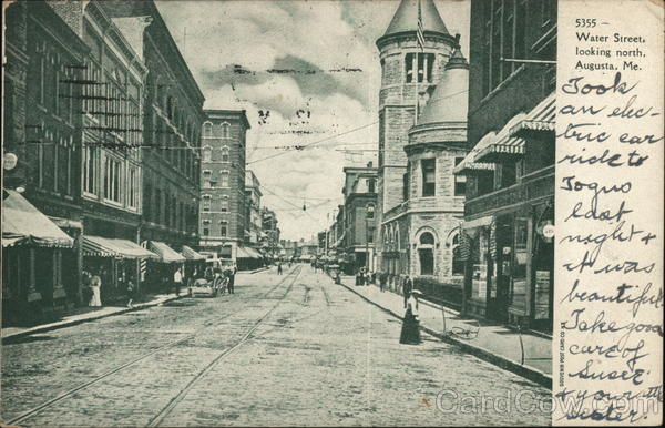 Water Street, Looking North Augusta Maine