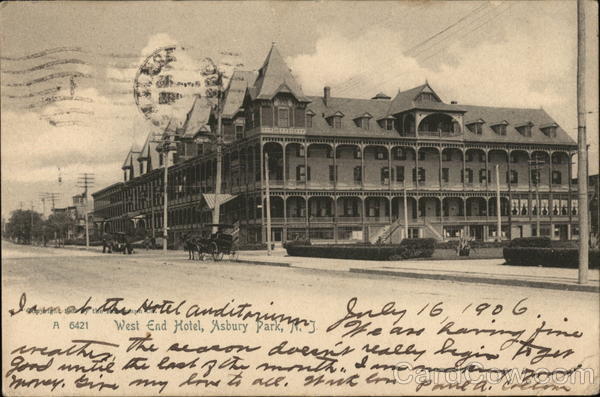 West End Hotel Asbury Park New Jersey