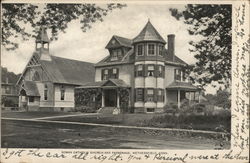 Roman Catholic Church and Parsonage Postcard