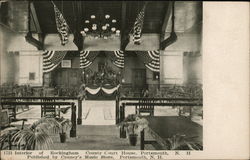 Interior of Rockingham County Court House, Portmouth, N.H. Postcard