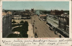 View From Court House, Looking West Stockton, CA Postcard Postcard Postcard