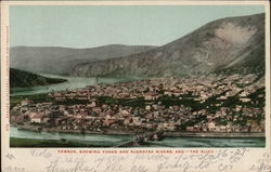 Dawson, Showing Yukon and Klondyke Rivers, and The Slide Postcard