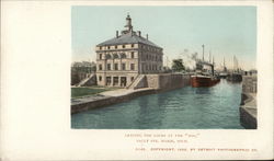 Leaving the Locks at the "Soo" Sault Ste. Marie, MI Postcard Postcard Postcard