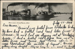 River Scene Grand Rapids, MI Postcard Postcard Postcard