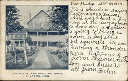 Soldiers' and Sailors' Home Milford, NE Postcard Postcard Postcard