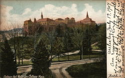 College Hall Wellesley College Massachusetts Postcard Postcard Postcard