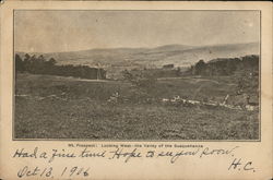 Mt. Prospect: Looking West - the Valley of the Susquehanna Postcard