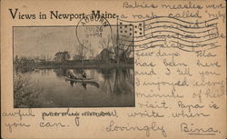 Canoeing on Lake Sebasticook Newport, ME Postcard Postcard Postcard