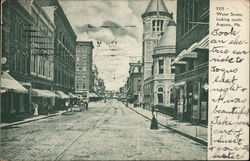 Water Street, Looking North Augusta, ME Postcard Postcard Postcard