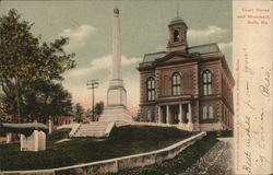 Court House and Monument Postcard