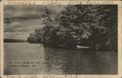 The East Side of the Lake at the Eagles Eagles Mere, PA Postcard Postcard Postcard