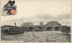 Pennsylvania RR Depot & Ferry Jersey City, NJ Postcard Postcard Postcard