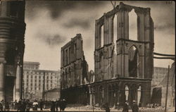 Burned Out Masonic Temple San Francisco, CA Postcard Postcard Postcard