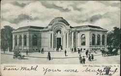 Free Library Gloversville, NY Postcard Postcard Postcard