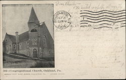 Congregational Church Oakland, PA Postcard Postcard Postcard