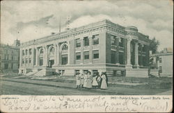 Public Library Council Bluffs, IA Postcard Postcard Postcard