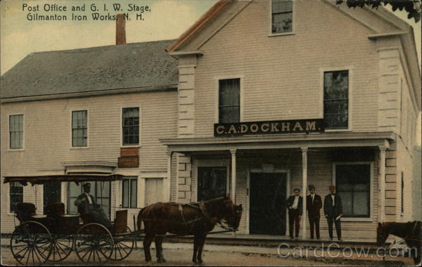 Post Office and G.I.W. Stage Gilmanton Ironworks New Hampshire