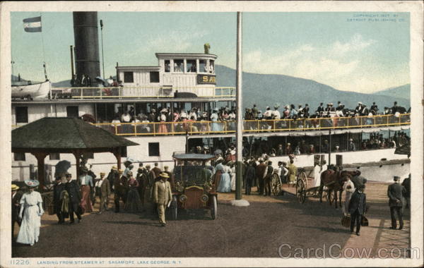 Landing From Steamer at Sagamore Lake George New York