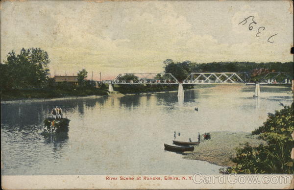 River Scene at Roricks Elmira New York
