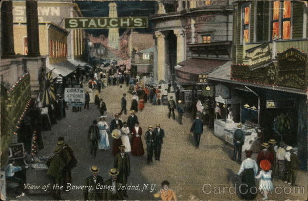 View of the Bowery Coney Island New York