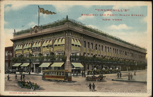 Churchill's Broadway and Forty-Ninth Street New York