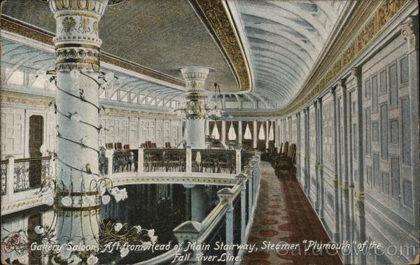 Steamer Plymouth of the Fall River Line Interiors
