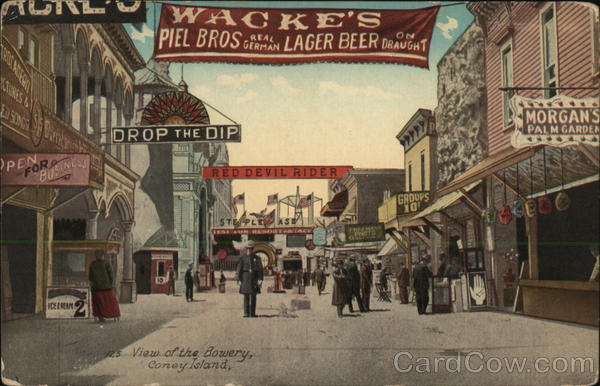 View of the Bowery Coney Island New York